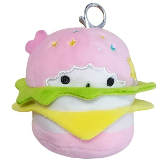 Sanrio Plush Burger Charm Clip Kidrobot Jacket Backpack Zipper Pull Key LALA - Picture 2 of 9